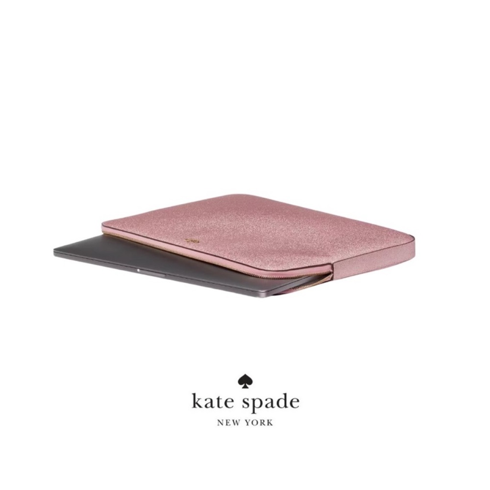 Kate Spade Glittery Pink Laptop 💻 Sleeve - Picture 2 of 11